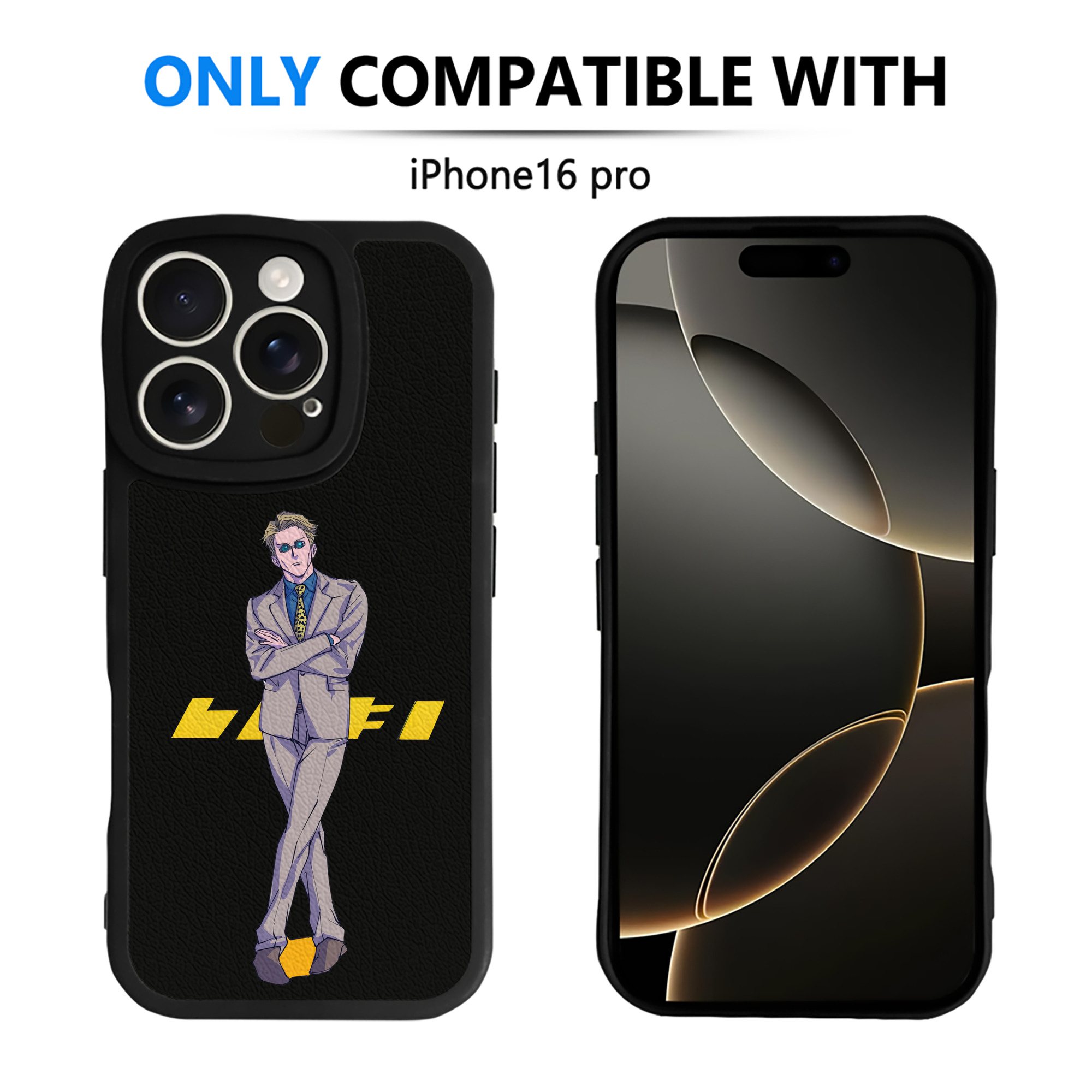 （画像用） 呪術廻戦 Jujutsu Kaisen 【iPhone 16シリーズ対応】シリコンスマホケース（レザー調） 材質：シリコン